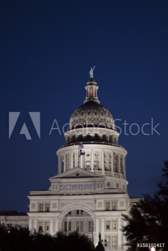 Picture of The State Capital Building Austin Texas by Night